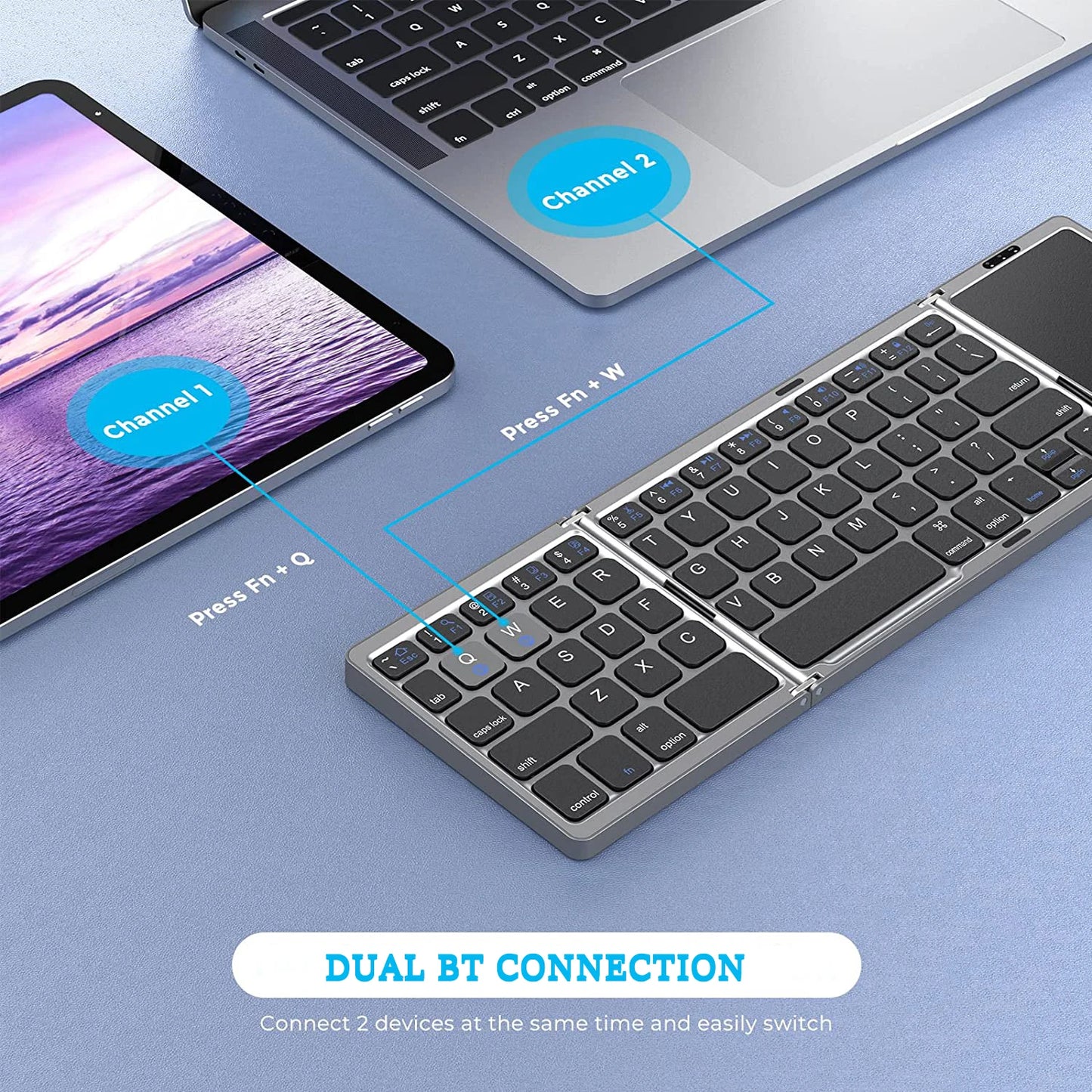 Seenda Mini Foldable Bluetooth Keyboard – Work Anywhere, Anytime