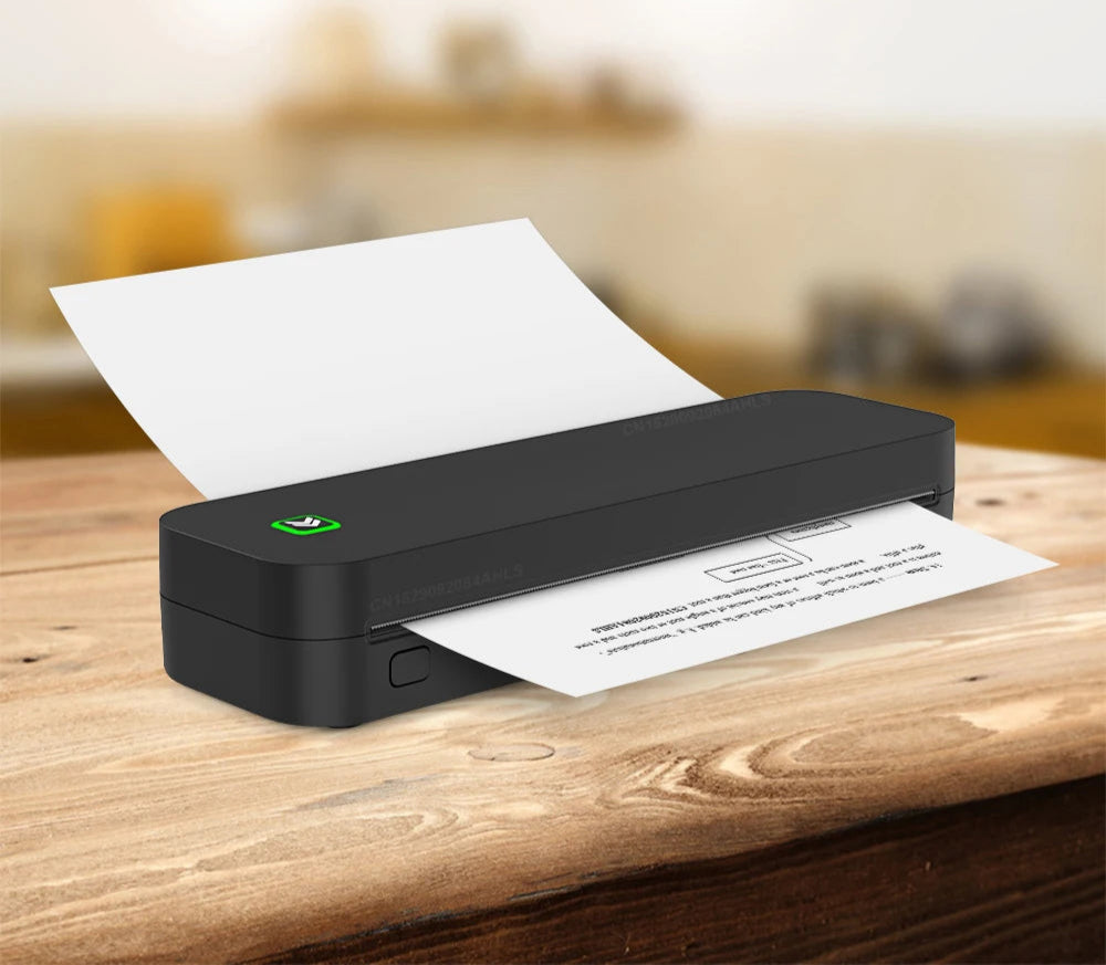 Portable Mini A4 Thermal Printer – Ink-Free Printing for On-the-Go Convenience!