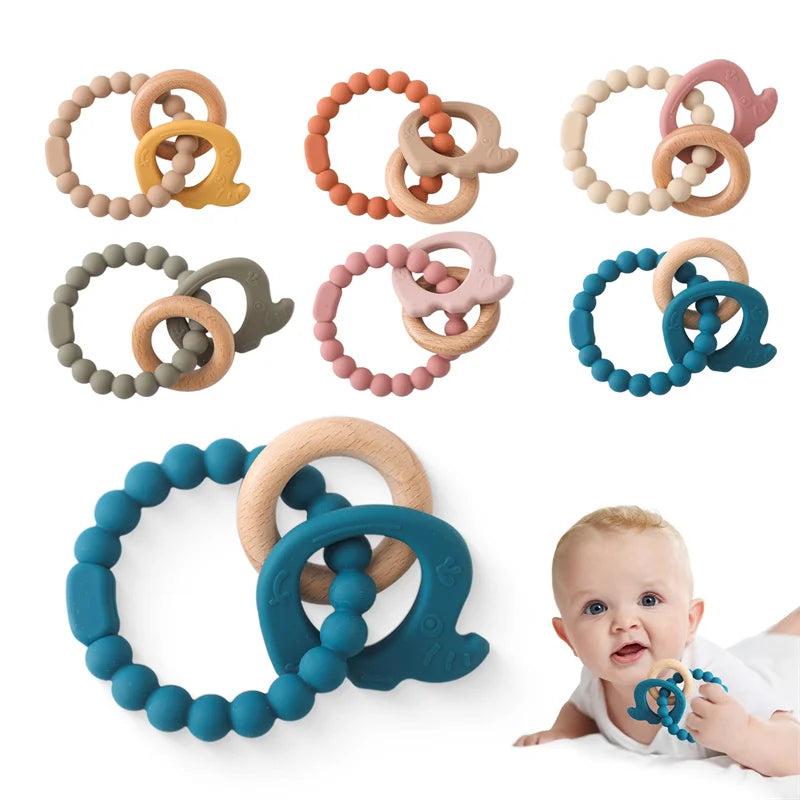 Baby Teething Mittens – BPA-Free Silicone Teether Gloves (Bear Design)