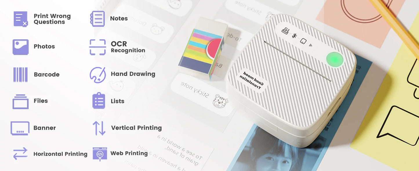 Colorful Adhesive Thermal Paper Rolls – Add Fun and Functionality to Your Mini Printer