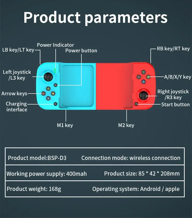Wireless BT 5.0 Game Controller – Level Up Your Gaming!