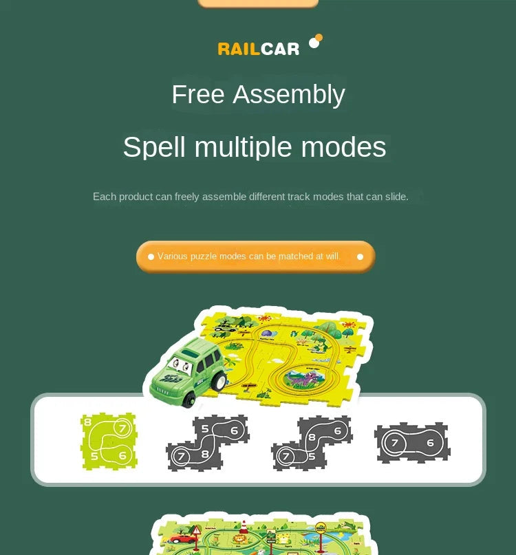 Children’s Puzzle Electric Railroad Speeder – Build, Play, and Explore!
