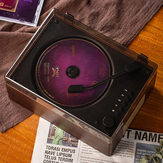 Retro CD Player – Rechargeable, Bluetooth-Compatible, and Portable Music Player